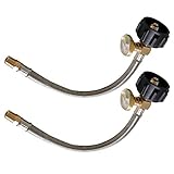 Gasflaschen füllstandsanzeige 2 stücke 12'mit uhr geflochtene röhre (1/4' npt) zwei stufe regulatorteil edelstahl geflochtene rv pigtail prop