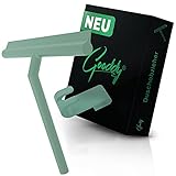 Gooddy®️ hochwertiger Duschabzieher – eleganter Duschabzieher Silikon (Mint) – Duschwandabzieher mit Halterung – Duschabzieher ohne Bohren – Duschwand Halterung ohne Montage – Silikon Duschab