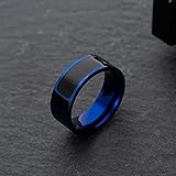 GHJM Titan Steel Smart Ring, NFC-Technologie, Multifunktionsring, Geeignet Für Windows, Android,Blau,7