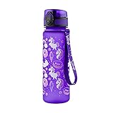 Kinder Trinkflasche Auslaufsicher Wasserflasche 500ml, Schule und Sport Flasche für Mädchen Tritan (Unicorn)