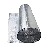 Dämmfolie,Isolierungsfolie Wärmehaltung Wärmereflektierende Luftpolsterfolie Aluminium ​Wärmehaltung Folie Garage Dachwerkstatt Isolierung Sonnencreme Wasserdicht Alle Größen Ve(Size:1x20m/3.2x65.6ft)