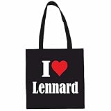 Reifen-Markt Tasche I Love Lennard Größe 38x42 Farbe Schwarz Druck W