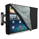 TV-Abdeckung Für Den Außenbereich, Wasserdicht Wetterfester Fernseher Abdeckung Dauerhaft Universal Für Outdoor-Flachbildfernseher -Schwarz-30-32 Z