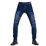 GuoCu Herren Motorradhose Motorrad Jeans Motocross Schutzhose mit 4 Abnehmbaren Schutzauskleidung,Outdoor Denim Cargo Motorrad Hose Motorrad Hose Riding Schutzhose Motorradjeans mit Protektoren C 3XL