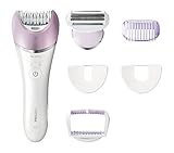 Philips Satinelle BRE630/00 Advanced Wet and Dry Schnurloser Epilierer für Gesicht und Körper, mit 5