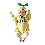 Yassiglia Baby-Strampler für Neugeborene, für Herbst, Mädchen, Jungen, Overall, Foto-Service, gelb, 12-18 M