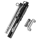 toptrek Fahrradpumpe 260PSI Mini Luftpumpe Fahrrad alle Ventile(Presta & Schrader) kleine Fahrradluftpumpe für Mountainbikes, Rennrad, E-Bike, MTB