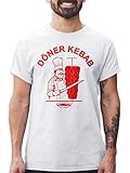 Shirtracer Döner Kebab Herren T-Shirt und Männer Tshirt (Weiß, XXL)