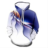 XRHDYF 3D Druck Hoodie Kapuzenpullover Herren Lose Kapuzenpullover 3D-Druckmuster Hoodies Sweatshirts Digitaldruck Langarmshirt XXS C-22