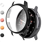 Vitty Hard Hülle mit Tempered Glass Screen Protector Kompatibel mit Samsung Galaxy Active 2 40mm/44mm, Schutzhülle mit galvanischer Beschichtung für PC All-Around Schutzhülle für Galaxy Watch Active 2