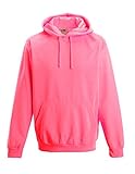 Coole-Fun-T-Shirts Herren Neon Sweatshirt mit Kapuze floureszierend, neonpink, M, 10811_neonpink_GR.M