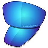 Saucer Premium Ersatzgläser für Oakley New Wisker OO4141 Sonnenbrille, High Defense - Glacier Blue polarisiert, Einheitsgröß