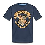 Spreadshirt Harry Potter Hogwarts Wappen Teenager Premium T-Shirt, 146-152, Navy