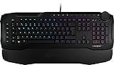 Roccat Horde AIMO Membranical RGB Gaming Tastatur (AIMO LED Beleuchtung, Präzisions-Tastenlayout, Quick-fire Makro-Tasten, konfigurierbares Tuning-Rad, USB) schw