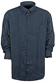 Kitaro Hemd Freizeithemd Shirt Herren Langarm Baumwolle Extra Lang Tall, Farbe:dunkelblau, Herrengrößen:XXT