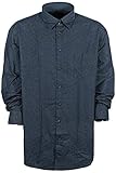 Kitaro Hemd Freizeithemd Shirt Herren Langarm Baumwolle Extra Lang Tall, Farbe:dunkelblau, Herrengrößen:XXT