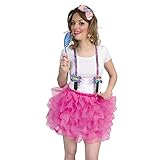 NET TOYS Lustige Retro Hosenträger Candy-Girl - Originelles Damen-Kostüm-Zubehör Bundhalter Lollipop - EIN Blickfang für Mottoparty &