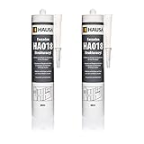 2 x HAUSA Strukturacryl Fassadenacryl 310ml Weiß Acryl mit Körnung Abdichtung für Außenbereich - Putzacryl körnig Top Reparaturacryl Riss stop Außen Acryl Fugenmasse für Ausbesserung