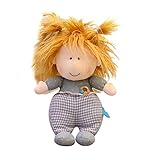 ISAKEN 30cm Niedliche Weiche Stoffpuppe Kuschelpuppe Babypuppe Weiche Puppe mit Kleidung und Haaren, Kinder Gefüllte Puppen Textilpuppen Plüsch Stofftier Spielzeug Geschenk für Mädchen Baby