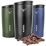 KUINEA Kaffeebecher To Go 350ml [100% auslaufsicher] Edelstahl Thermobecher Kaffee To Go, bis 6h warm, Coffee To Go Becher mit hygienischem Spezial-Verschluss, Travel Mug für Kaffee & Tee, B