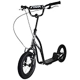 Stiga Unisex-Youth STR Air Kickscooter, Black, 12'