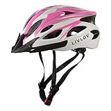 LIVLOV V1 Fahrradhelm für Erwachsene 56-62cm, CE-Zertifikate Fahrradhelm Rennrad und MTB Mountainbike Helm mit Abnehmbarem Visier und Polsterung, Verstellbare Leichte Fahrradhelme für Herren D