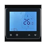 Decdeal Raumthermostat 5A Programmierbare WiFi LCD Digital Display Touchscreen Thermostat mit Sprachsteuerung Funktion 0.5 ° C Genauigkeit für Fußbodenheizung Wasserheizung