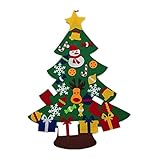 WMDHH Filz Weihnachtsbaum für Kinder 3.2Ft DIY Weihnachtsbaum mit Kleinkindern 30 Stück Ornamente für Kinder hängen Haustür W