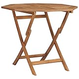 Teak Massivholz Gartentisch Klappbar Esstisch Klapptisch Holztisch Bistrotisch Gartenmöbel Tisch Balkontisch Terrassentisch Mit Schirmloch 85x85x76