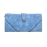 SZBLYY Geldbörse Damen, Weibliche Geldbörse Lange Geldbörse for Frauen matt Pu. Leder Telefon Brieftaschen Kupplungen Weibliche Brieftaschen Kartenhalter (Color : 1)