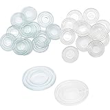 Baven 60 Pcs Möbel Puffer Glastischplatte Stoßstangen Saugnäpfe für Glasplatten Elastikpuffer Transparent Gummi Anti-Rutsch-Pads für Glasmöbel, Couchtisch, Mahagonimöbel (24 * 3mm)