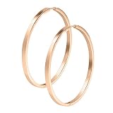 Tamaris, Edelstahlcreolen Kim 5cm, rosegoldfarb