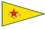 fyon Menschen S Schutz Einheiten YPG; Offizielles bewaffneten Flügel des Supreme kurdisches Komitee Banner Landscap, Gesponnenes Polyester, Reference picture, 3x5