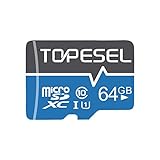 Micro SD Karte 64GB, TOPESEL SD-Karte MicroSD Speicherkarte SDHC High Speed bis zu 80 MB/s Micro SD Memory Card C10, U1 Mini TF Karte für Handy Samsung Huawei, B