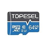 Micro SD Karte 64GB, TOPESEL SD-Karte MicroSD Speicherkarte SDHC High Speed bis zu 80 MB/s Micro SD Memory Card C10, U1 Mini TF Karte für Handy Samsung Huawei, B