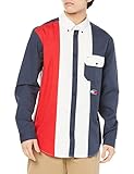 Tommy Jeans Herren TJM Washed Twill Heritage Shirt Hemd, Twilight Navy/Multi, L