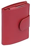 LEAS Damenbörse und Herrenbörse mit Außenriegel im Hochformat Echt-Leder, rot Special-Edition, Rot, 12,5x9