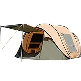 WANGYUXIA Easy Pop Up Zelte, Instant Automatic 3-4 Personen Familien Campingzelte Easy Quick Setup Pop Up Zelte, Für Camping Wandern Und Reisen Mit Tragetasche,C