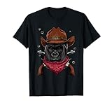 Cowboy Gorilla Western Rodeo Cowboy Hat and Bandana T-S