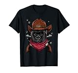 Cowboy Gorilla Western Rodeo Cowboy Hat and Bandana T-S