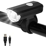 Opard Fahrradlicht Vorne, Fahrradlicht StVZO Zugelassen, Fahrradlampe, LED Fahrradbeleuchtung, USB Aufladbar/Wasserdicht, Fahrrad F