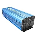 LJHSS Spannungswandler 12V/24V/ 48V 220v Reiner Sinus 3000W Kfz wechselrichter mit LED- Display und USB- Anschluss+ 2AC- Steckdosen Peak 6000W (Size : 48V/220V/6000W)