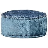 Rund Samt Pouf, Gepolsterter Hocker für Schlafzimmer, Wohnzimmer und Gästetoilette, Couch Hocker, Schminktisch Pouf Hocker, Dekorative Pouff, Handgemachten Fußhocker, 40 x 20