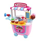 Harilla Kinder Rollenspielspielzeug Werkbank / Eisdiele / Schminktisch / Arztkoffer / Grillspielzeug Geeignet für Kinder Jahren - Ice Cream Shop