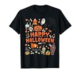 Happy Halloween Scary Retro Halloween 70er 80er Jahre Old Style T-S