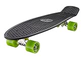 Ridge Skateboard 69 cm 27 Inch Nickel Cruiser Retro Stil M Rollen Komplett Fertig Montiert, Black/G