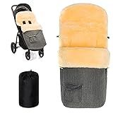 Zamboo Lammfell Fußsack 2in1 für Kinderwagen & Buggy - Universal Baby Winterfußsack und Einlage aus Merino Lammwolle für Kinder - G