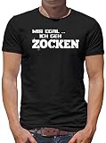 TShirt-People Mir reichts Ich GEH zocken T-Shirt Herren Gamer Nerd RPG XXXL Schw