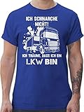 Sprüche Statement mit Spruch - Ich schnarche Nicht ich Bin EIN LKW - L - Royalblau - Herren Tshirt mit Trucker sprüche - L190 - Tshirt Herren und Männer T-S