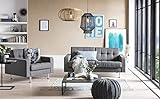 Traumnacht Sofa Laval, 2-Sitzer Couch mit Stoffbezug und Metallfüßen, produziert nach deutschem Qualitätsstandard, grau, 166 x 92 x 65